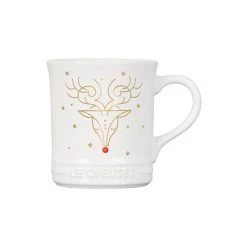 Le Creuset Noël Collection Mug 16 Le Creuset Noël Collection Mug -High End Kitchen ReindeerFace 2