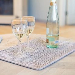 Artifacts Rattan Rectangular Placemat, White Wash -High End Kitchen a29196790fb95a48 1417 w800 h800 b0 p0