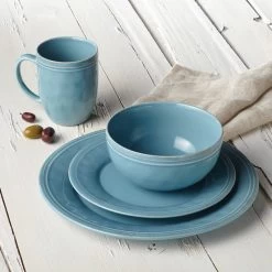 Cucina Dinnerware 16-Piece Stoneware Dinnerware Set, Agave Blue 6 Cucina Dinnerware 16-Piece Stoneware Dinnerware Set, Agave Blue -High End Kitchen a3615cd206c350b2 8138 w800 h800 b0 p0