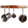 Wine Barrel Pot Rack With Bands
