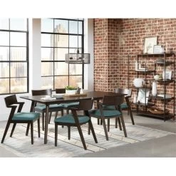 Coaster 48" Casual Staggered Metal Bookcase In Walnut And Black -High End Kitchen a571aadc0ee70000 3603 w800 h800 b0 p0