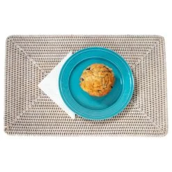 Artifacts Rattan Rectangular Placemat, White Wash -High End Kitchen a871bb350d38c997 1417 w800 h800 b1 p0