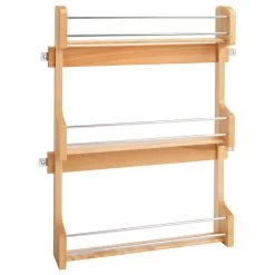 Wood Wall Cabinet Spice Rack Organizer, 16.5"
