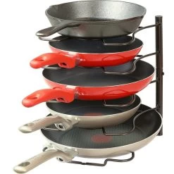 Kitchen Cabinet Pantry Pan And Pot Lid Organizer Rack Holder