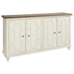 Signature Design By Ashley Roranville Accent Cabinet In Antique White