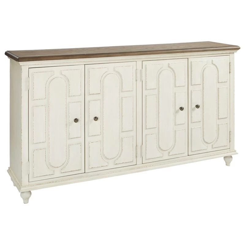 Signature Design By Ashley Roranville Accent Cabinet In Antique White 1 Signature Design By Ashley Roranville Accent Cabinet In Antique White