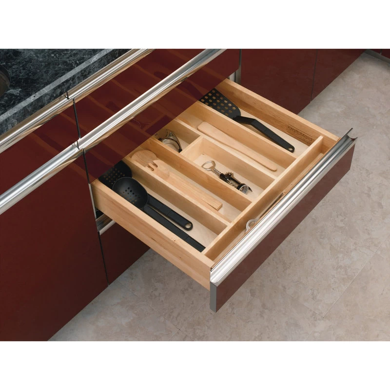Wood Trim To Fit Utility Drawer Insert Organizer, 2.88", 24"W 2 Wood Trim To Fit Utility Drawer Insert Organizer, 2.88", 24"W - Image 2