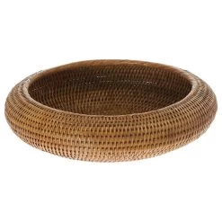La Jolla Rattan Fruit Bowl, Honey-Brown