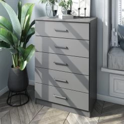 100% Solid Wood Metro 5-Drawer Chest, Gray 5 100% Solid Wood Metro 5-Drawer Chest, Gray -High End Kitchen b5c144840e920297 0872 w800 h800 b0 p0