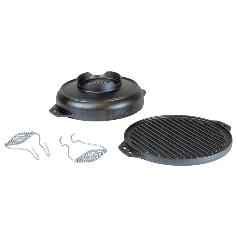 Lodge Cast Iron 14 Inch Cook-It-All Set With Bail Hooks 2 Lodge Cast Iron 14 Inch Cook-It-All Set With Bail Hooks - Image 2