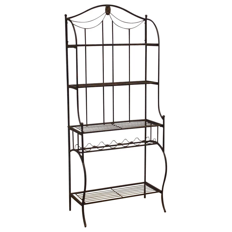 Hillsdale Camelot Baker's Rack, Black Gold 1 Hillsdale Camelot Baker's Rack, Black Gold
