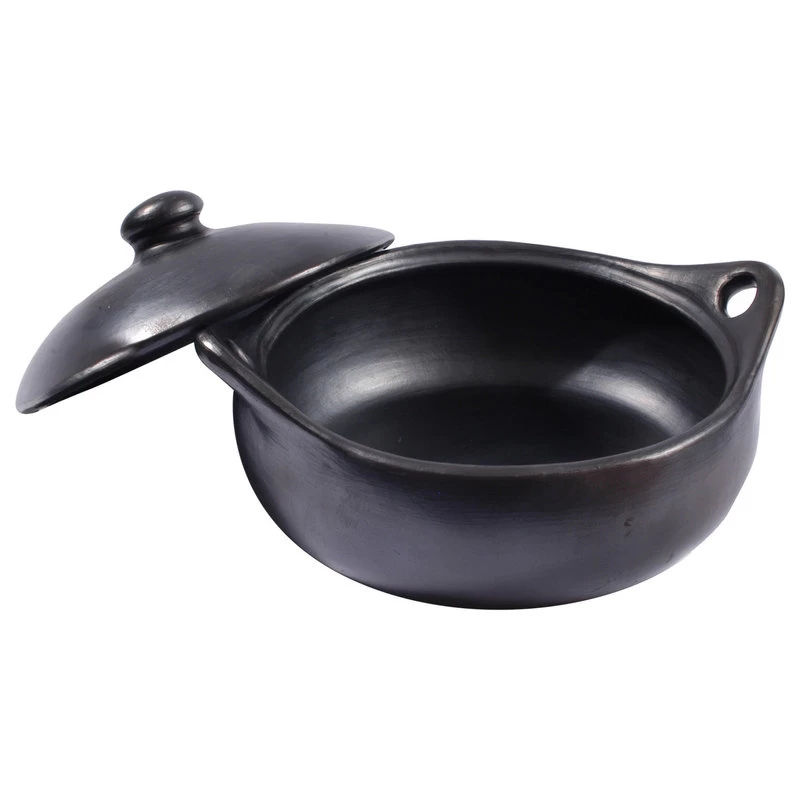 Ancient Cookware, Chamba Flat Clay Casserole, 13.5x15.8x8.5 1 Ancient Cookware, Chamba Flat Clay Casserole, 13.5x15.8x8.5