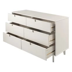 Walker Edison 6-Drawer Groove Handle Wood Dresser - White 7 Walker Edison 6-Drawer Groove Handle Wood Dresser - White -High End Kitchen c371a1790dfea9cd 6110 w800 h800 b1 p0