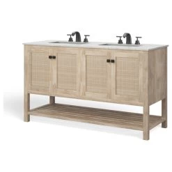 The Kerry Bathroom Vanity, Double Sink, 60", Natural, Freestanding -High End Kitchen c421cc1f03d99be1 7519 w800 h800 b1 p0
