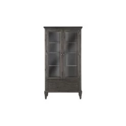 Magnussen Sutton Place Curio Cabinet In Weathered Charcoal