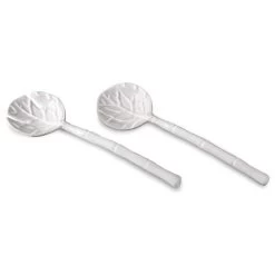 Vida Lettuce Salad Servers White