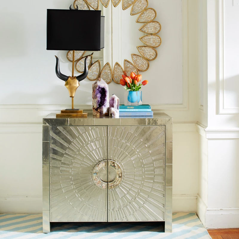 Jonathan Adler Talitha Cabinet, Nickel 12 Jonathan Adler Talitha Cabinet, Nickel - Image 12