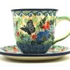 Polish Pottery 8 Oz. Cup & Saucer - Unikat Signature - U4600