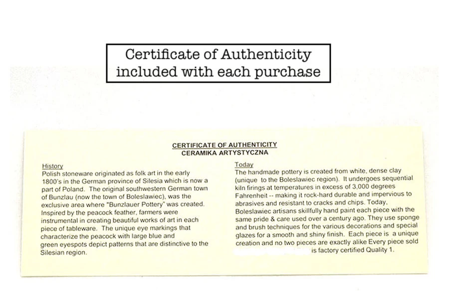 Polish Pottery Mug - 11 Oz. Bubble - Garden Party - Image 4