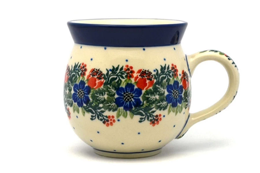 Polish Pottery Mug - 11 Oz. Bubble - Garden Party