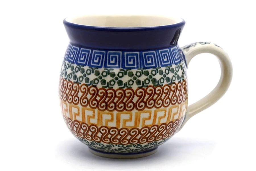 Polish Pottery Mug - 15 Oz. Bubble - Autumn 1 Polish Pottery Mug - 15 Oz. Bubble - Autumn