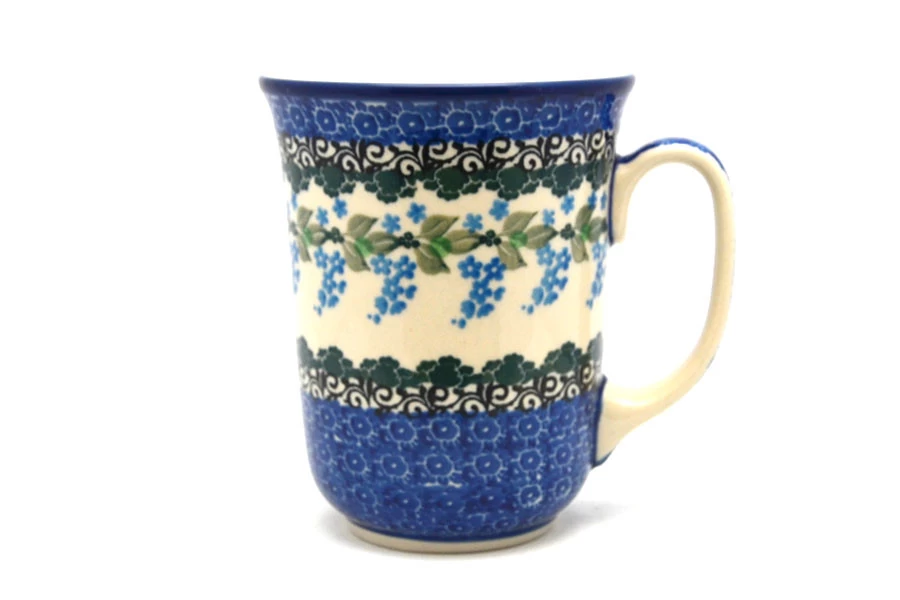 Polish Pottery Mug - 16 Oz. Bistro - Wisteria 1 Polish Pottery Mug - 16 Oz. Bistro - Wisteria