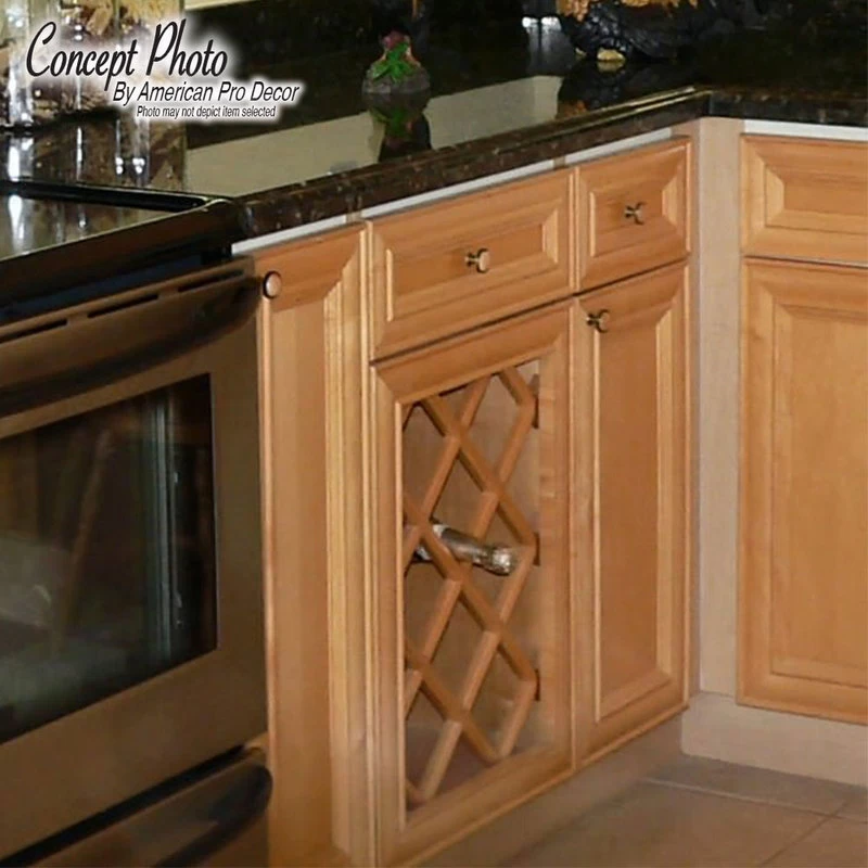 28-Bottle Trimmable Wine Rack Lattice Panel Inserts, Red Oak 9 28-Bottle Trimmable Wine Rack Lattice Panel Inserts, Red Oak - Image 9