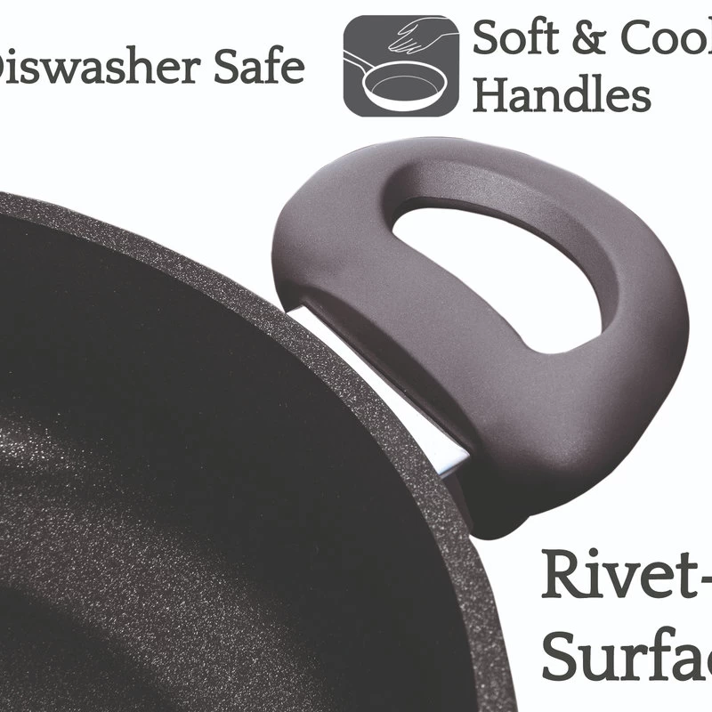 Saflon Titanium Nonstick Saute Use Pot With Glass Lid, PFOA Free, 5-Quart 3 Saflon Titanium Nonstick Saute Use Pot With Glass Lid, PFOA Free, 5-Quart - Image 3