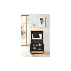 Microwave Kitchen Cart, Black-Beech -High End Kitchen d6416a410112b6a1 1938 w800 h800 b0 p0