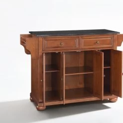 Crosley Alexandria Solid Black Granite Top Kitchen Island, Classic Cherry -High End Kitchen da0116c3064635ce 3597 w800 h800 b0 p0