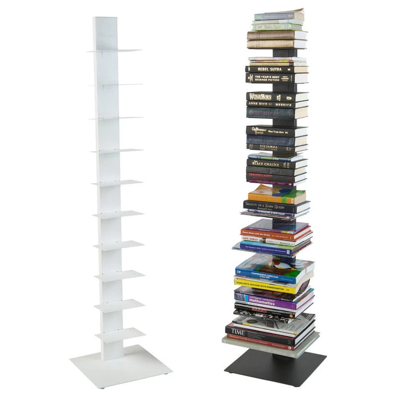 Sapiens 60" Bookcase Tower, White 4 Sapiens 60" Bookcase Tower, White - Image 4