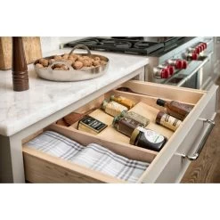 Wood Trim To Fit Spice Drawer Insert Organizer, Natural, 22" -High End Kitchen dff1e0f80e7a5d42 8033 w800 h800 b0 p0