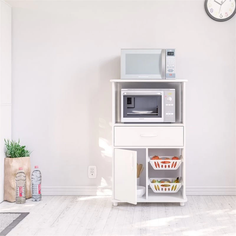 Boahaus Grenoble 1-Drawer Modern Wood Kitchen Storage Cabinet In White 4 Boahaus Grenoble 1-Drawer Modern Wood Kitchen Storage Cabinet In White - Image 4