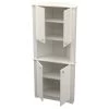 Inval 4-Door Engineered Wood Corner Pantry Storage Cabinet In Washed Oak