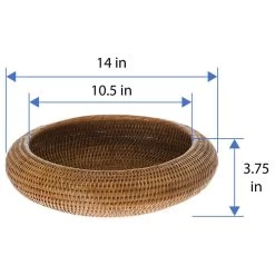 La Jolla Rattan Fruit Bowl, Honey-Brown 9 La Jolla Rattan Fruit Bowl, Honey-Brown -High End Kitchen e1c162870f9711db 6292 w800 h800 b1 p0