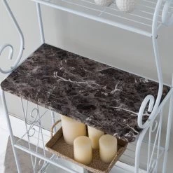 Destin 4 Tier Freestanding Kitchen Bakers Rack With White Metal Frame -High End Kitchen e57193030c80698b 1454 w800 h800 b0 p0