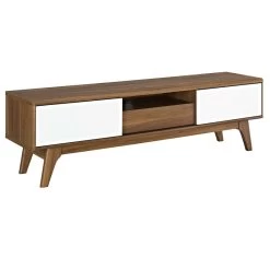 Envision 59" TV Stand, Walnut White