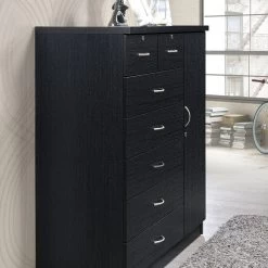 Hodedah 7 Drawer Chest In Black -High End Kitchen e8a1265209a9cb3f 9845 w800 h800 b0 p0