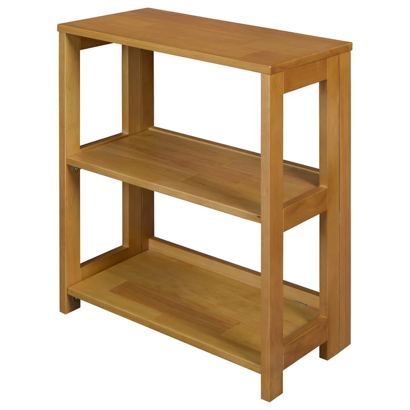 Flip Flop 29" High Deskside Folding Bookcase, Medium Oak 1 Flip Flop 29" High Deskside Folding Bookcase, Medium Oak