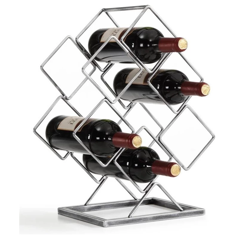 Danya B. Antique Silver Electroplated 6-Bottle Wine Rack 1 Danya B. Antique Silver Electroplated 6-Bottle Wine Rack