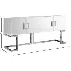 Beth Sideboard/Buffet, White, Chrome Base/Handles 11 Beth Sideboard/Buffet, White, Chrome Base/Handles -High End Kitchen ec81fbce02740b9e 6424 w800 h800 b1 p0