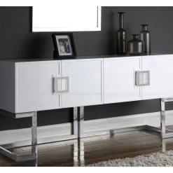 Beth Sideboard/Buffet, White, Chrome Base/Handles 8 Beth Sideboard/Buffet, White, Chrome Base/Handles -High End Kitchen ecc1c7e302740b8c 6424 w800 h800 b0 p0