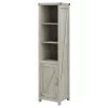 Cottage Grove Tall Narrow 5 Shelf Bookcase In Cottage White - Engineered Wood