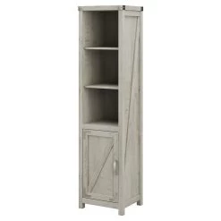 Cottage Grove Tall Narrow 5 Shelf Bookcase In Cottage White - Engineered Wood