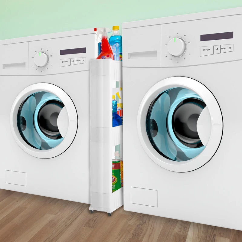 Mobile Shelving Unit Organizer With 3 Large Storage Baskets By Everyday Home 4 Mobile Shelving Unit Organizer With 3 Large Storage Baskets By Everyday Home - Image 4