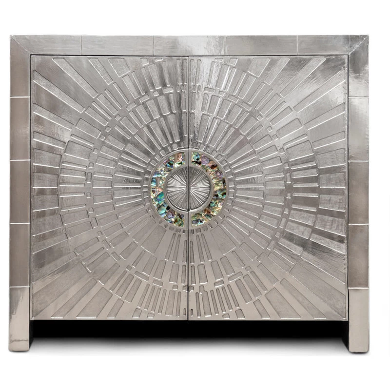 Jonathan Adler Talitha Cabinet, Nickel 1 Jonathan Adler Talitha Cabinet, Nickel