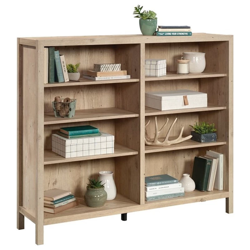 Sauder Pacific View Engineered Wood Bookcase In Prime Oak 3 Sauder Pacific View Engineered Wood Bookcase In Prime Oak - Image 3