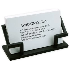 Business Card Holder, Steel, Black.