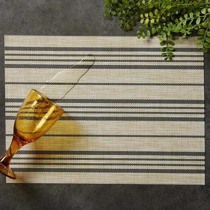 Black Farmhouse Stripe Pvc Woven Placemat Set Of 6 9 Black Farmhouse Stripe Pvc Woven Placemat Set Of 6 - Image 9