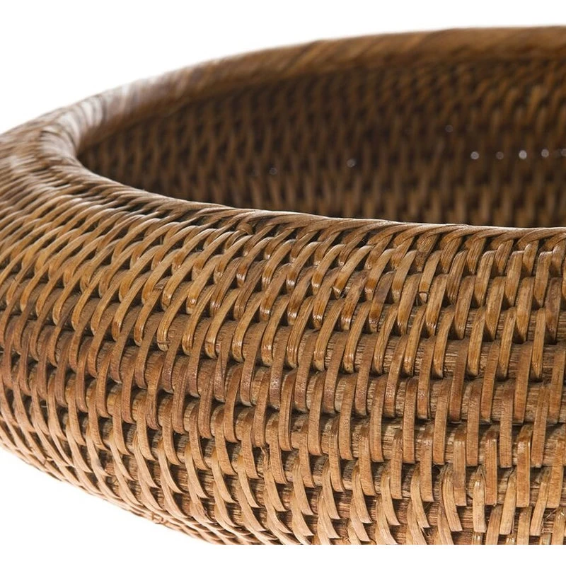 La Jolla Rattan Fruit Bowl, Honey-Brown 3 La Jolla Rattan Fruit Bowl, Honey-Brown - Image 3